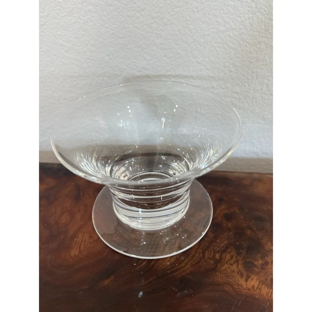 Steuben Signed Crystal Mid Century Modern Fruit Seafood Cocktail Glasses 3